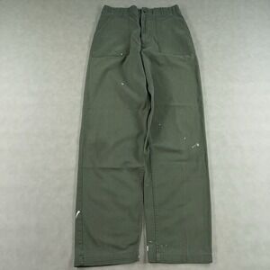 Vintage Military Pants Mens 32x35 Olive OG-507 Utility Fatigue Baker (Fit 30x33)